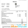 editable template, Italy TeleTu utility bill template in Word and PDF format