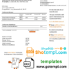 editable template, Poland Orange utility bill template in Word and PDF format