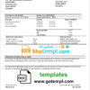 editable template, Spain Repsol gas utility bill template in Word and PDF format