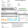 editable template, Spain Vodafone telecommunications utility bill template in Word and PDF format