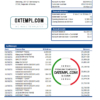 editable template, South Korea KDB bank proof of address statement template in Word and PDF format