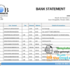 editable template, Bhutan Bank of Bhutan bank statement easy to fill template in Word and PDF format
