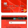 editable template, # red creative universal multipurpose bank card template in PSD format, fully editable