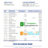 editable template, Bulgaria Fibank bank statement easy to fill template in Excel and PDF format (AutoSum)