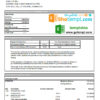 editable template, Barbados Caribbean Development bank statement easy to fill template in .xls and .pdf file format