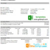 editable template, Bahamas Bank of the Bahamas bank statement easy to fill template in .xls and .pdf file format