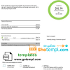 editable template, USA Texas AT&T easy to fill utility bill template in Word and PDF format