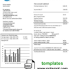 editable template, USA Connecticut Light & Power electricity utility bill in Word and PDF format