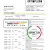 editable template, Uruguay Banco De La Republica Oriental Del Uruguay bank statement template in .xls and .pdf file format