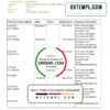 editable template, Vietnam Vietcombank bank statement easy to fill template in .xls and .pdf file format