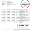 editable template, Turkmenistan Turkmenbashi Bank statement template, Word and PDF format (.doc and .pdf)