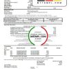 editable template, USA Wells Fargo bank credit card statement template in Excel and PDF format