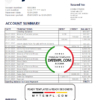 editable template, Mexico Inbursa Bank statement easy to fill template in Excel and PDF format