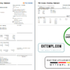 editable template, USA PNC bank statement template in Excel and PDF format, 2 pages