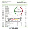 editable template, USA Massachusetts Radius Bank statement easy to fill template in Excel and PDF format