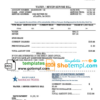 editable template, USA Maryland Georgia Water utility bill template in Word and PDF format (.doc and .pdf)