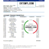 editable template, Japan Mizuho bank statement template in .xls and .pdf file format