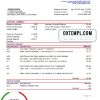 editable template, USA Bancorp bank statement easy to fill template in .xls and .pdf file format