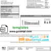 editable template, USA California PG&E electricity utility bill template in Word and PDF format