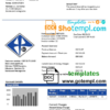 editable template, Bosnia and Herzegovina Elektroprivreda BiH electricity utility bill template in Word and PDF