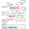 editable template, USA Chase bank Mastercard card statement easy to fill template in Excel and PDF file format