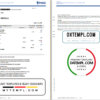 editable template, Singapore DBS Bank statement template in Excel and PDF format (2 pages)