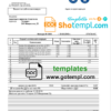 editable template, Bulgary Ситигаз gas utility bill template in Word and PDF format
