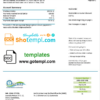 editable template, Guatemala INDE Instituto Nacional de Electrificación electricity utility bill template in Word and PDF format