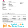 editable template, Hungary Magyartel utility bill template in Word and PDF format, fully editable