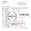 editable template, Vietnam Vietinbank bank statement template in Excel and PDF format