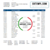 editable template, USA Capital One bank statement easy to fill template in Excel and PDF format