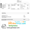 editable template, Sweden Com Hem utility bill template in Word and PDF format
