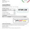 editable template, USA California BlueVine bank statement easy to fill template in .xls and .pdf file format