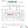editable template, Tunisia Amen Bank statement easy to fill template in .xls and .pdf file format