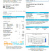 editable template, Colombia i2O Water utility bill template in Word and PDF format