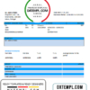 editable template, Portugal Activobank S.A. bank statement in Word and PDF format