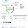 editable template, Philippines National Bank (PNB) proof of address bank statement template in Excel and PDF format