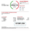 editable template, Panama Multibank proof of address bank statement template in Word and PDF format