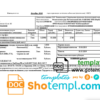 editable template, Belarus Gomel energo utility bill template in .doc and .pdf format, fully editable
