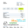 editable template, Australia Aveo bank statement template in Word and PDF format