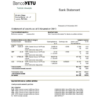 editable template, Angola Banco Yetu bank statement easy to fill template in Word and PDF format