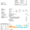 editable template, Canada Eastern Ontario Power utility bill template in Word and PDF format
