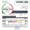 editable template, Sweden Citibank statement easy to fill template in .doc and .pdf format, fully editable