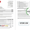 editable template, United Kingdom Santander bank statement template in Word and PDF format (2 pages)
