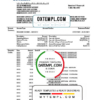 editable template, USA SunTrust bank proof of address statement template in Word and PDF format, .doc format