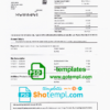 editable template, United Kingdom Sky utility bill template, fully editable in PSD format