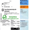 editable template, Azerbaijan Socar electricity utility bill template, fully editable in PSD format