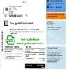 editable template, Azerbaijan Socar gas utility bill template, fully editable in PSD format
