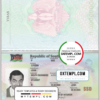 editable template, South Sudan passport template in PSD format