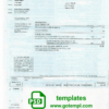 editable template, Switzerland Telecom utility bill template, fully editable in PSD format